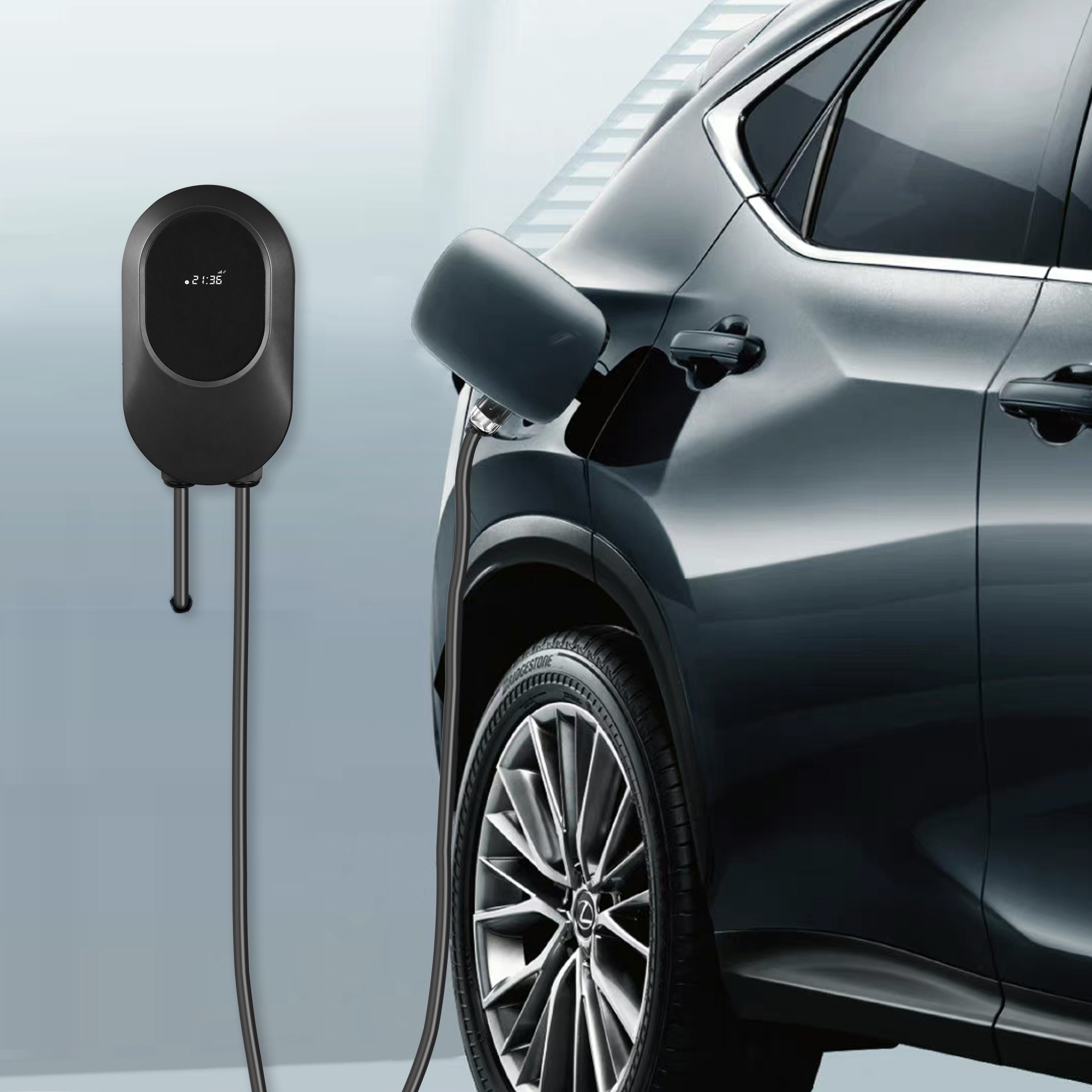 Robo Monkey EV electric vehicle charger 7KW, 11KW, 22KW single-phase/three-phase charger with charging gun plug and play TYPE2
